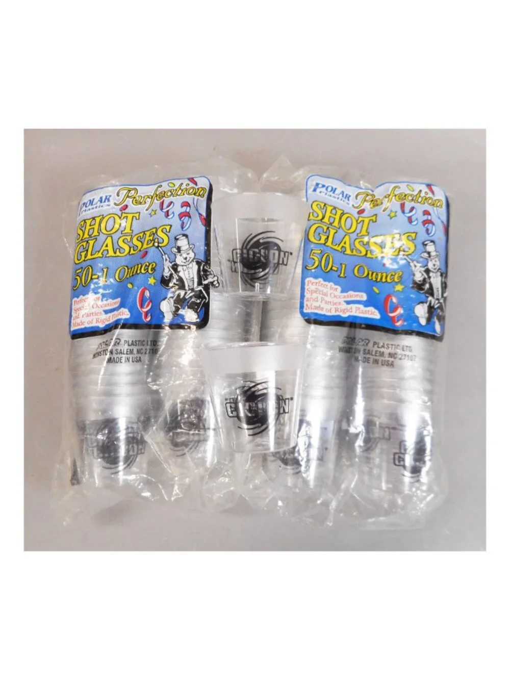 Lot of 100 BACARDI CICLON Plastic Shot Glasses - NEW